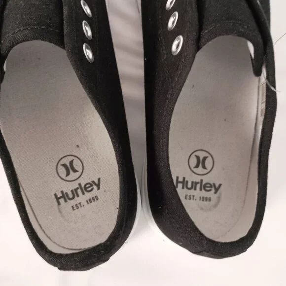 Hurley Chloe Canvas Slip On Sneakers Women 6.5 Black Low Top Casual NWOB - Picture 7 of 8